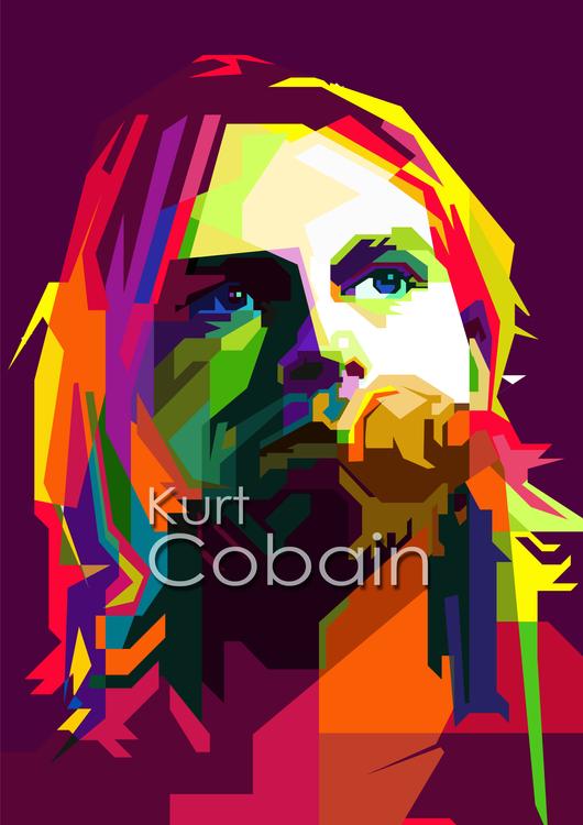 Kurt Cobain Pop Art WPAP - Canvast Print