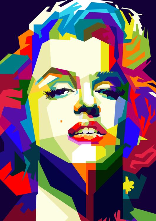 Marilyn Monroe Pop Art WPAP