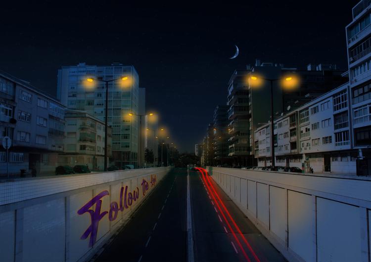 Night lights cityscape