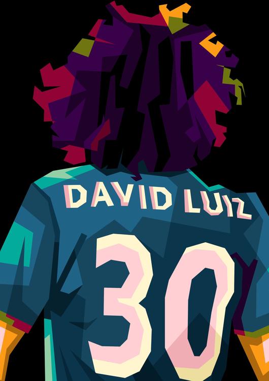 David Luiz in wpap pop art