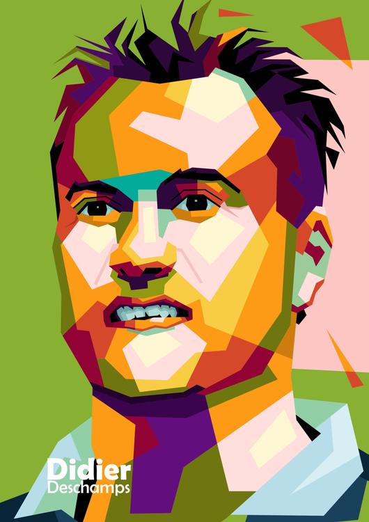 Didier Deschamps in wpap pop art