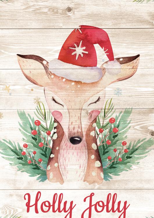 Christmas Holly Jolly Deer