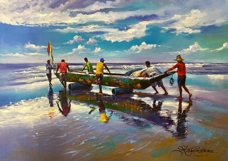 Product fishermen and boat