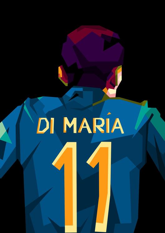 Angel Dimaria in wpap pop art