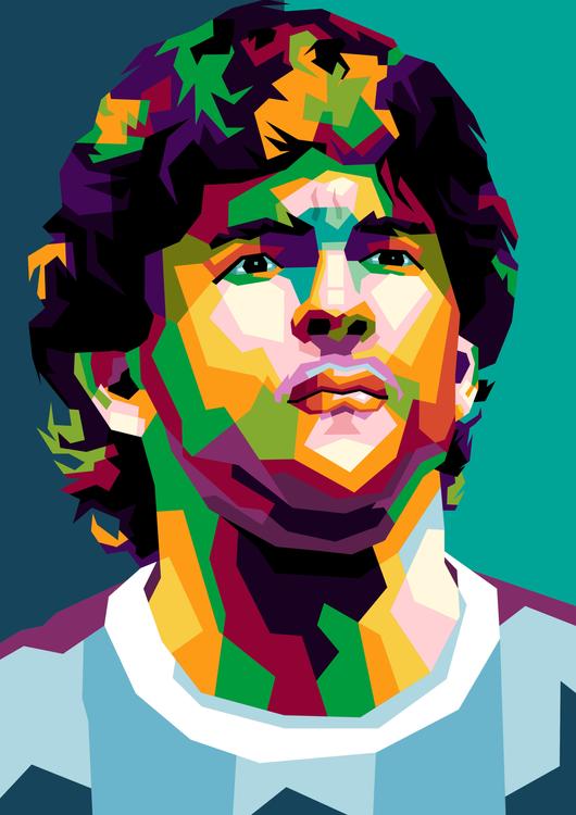 Legend football world DIEGO MARADONA POP ART