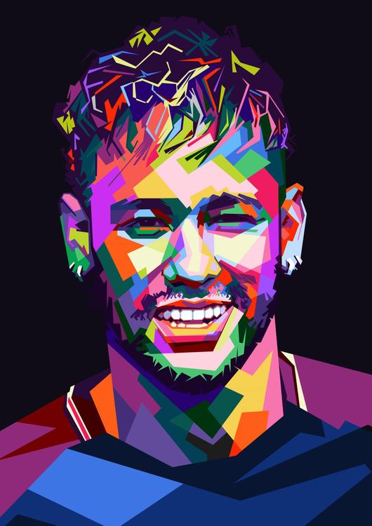 Neymar in wpap pop art