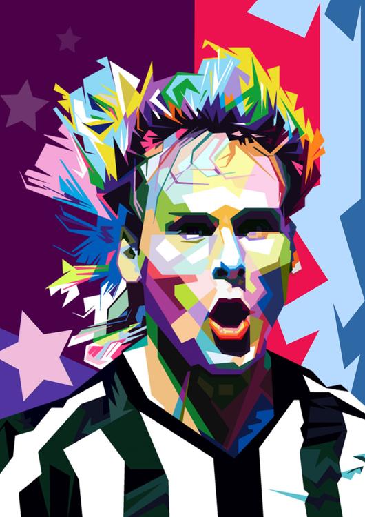 Pavel Nedved in wpap pop art