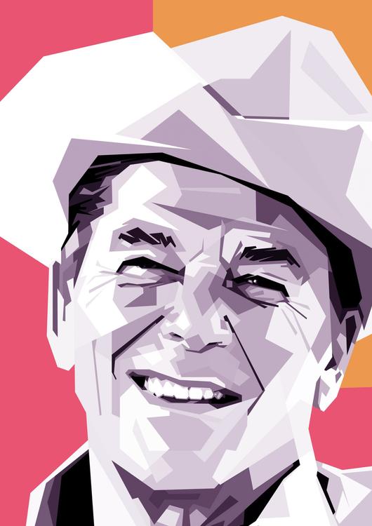 Ronald Reagan black &amp; white