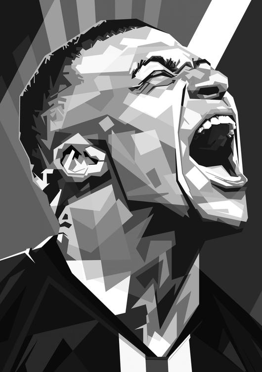 Kylian Mbappé in wpap Black &amp; white