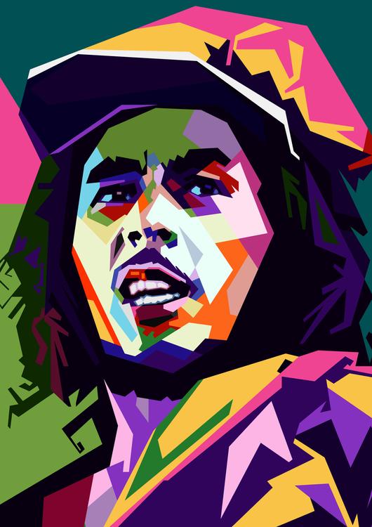 Bob Marley wpap pop art
