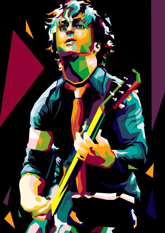 Billie Joe Armstrong in wpap pop art