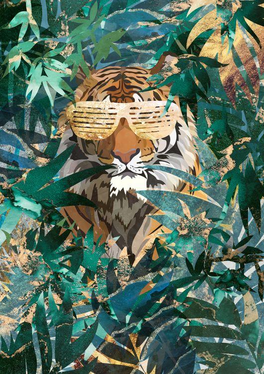 Hip hop tiger in the jungle
