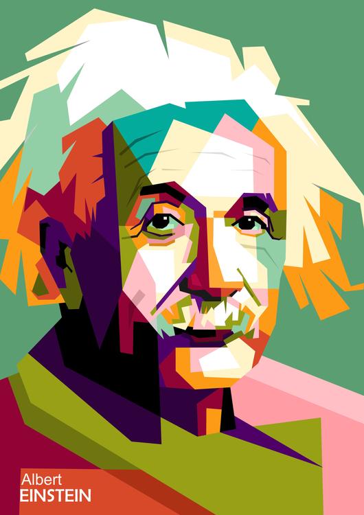 Einstein in wpap pop art