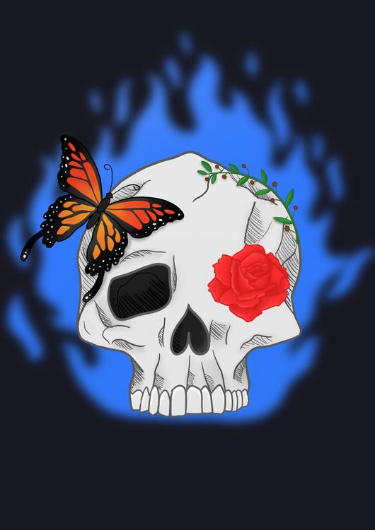 Butterfly skull