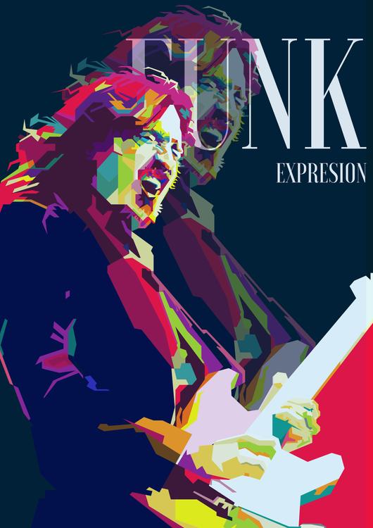 John Frusciante Funk Guitarist Pop Art WPAP - Canvast Print