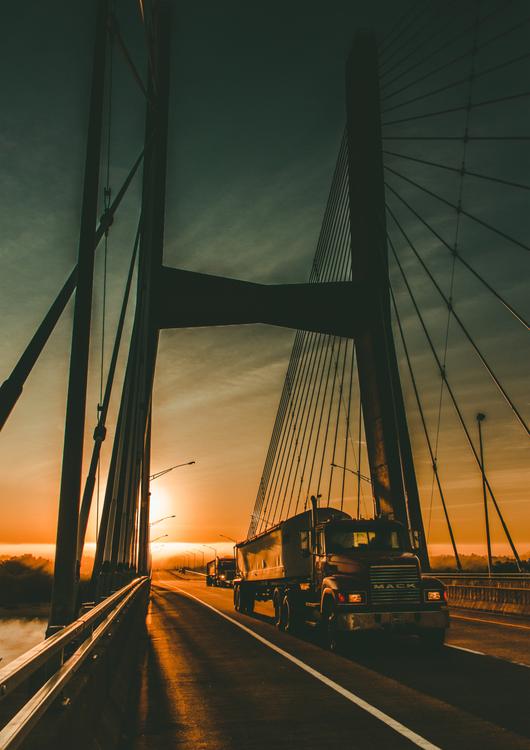 Mack Truck on Bridge