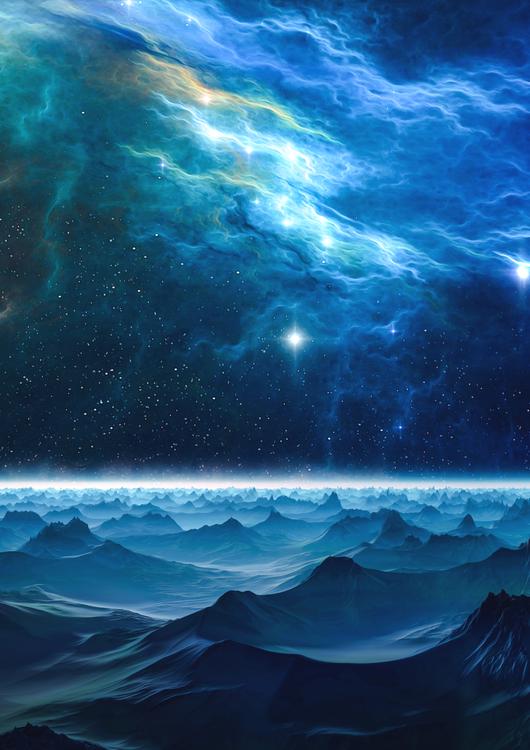 Blue Space Landscape
