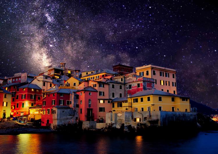 Boccadasse at night