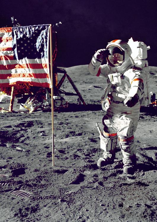 Astronaut on The Moon Canvas