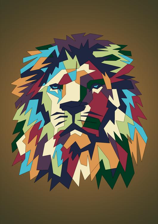 Colorful Lion Canvas