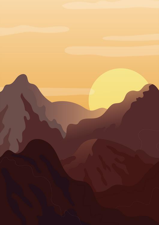 Mountain Sunset Canvas