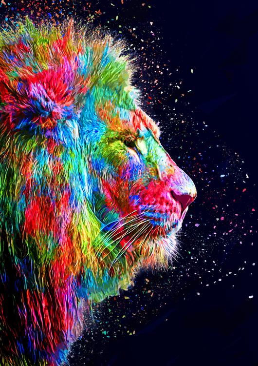 Colored Lion