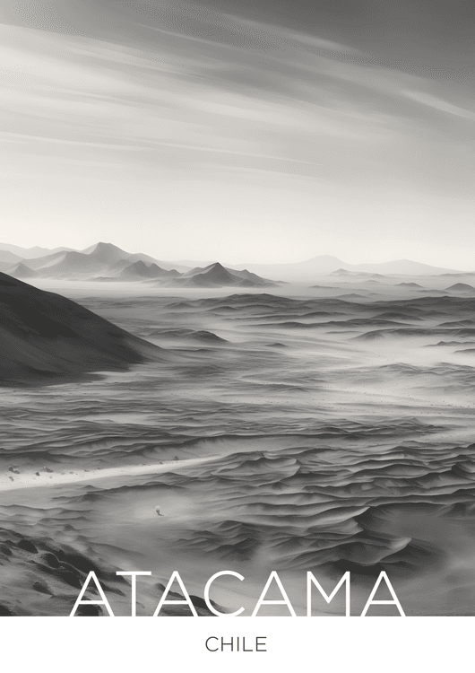The Atacama Desert - Chile - Charcoal Technique