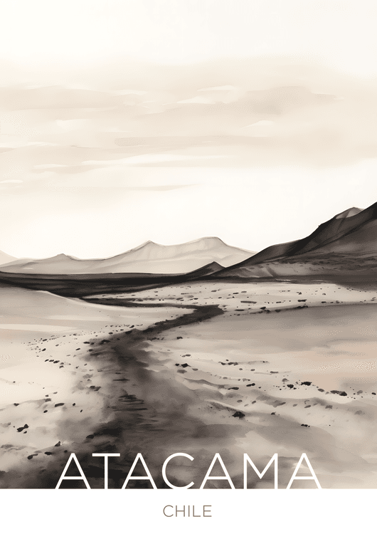 The Atacama Desert - Chile - India Ink Technique