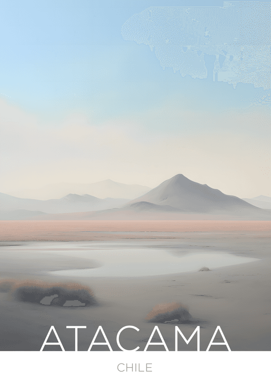 The Atacama Desert - Chile - Pastel Technique