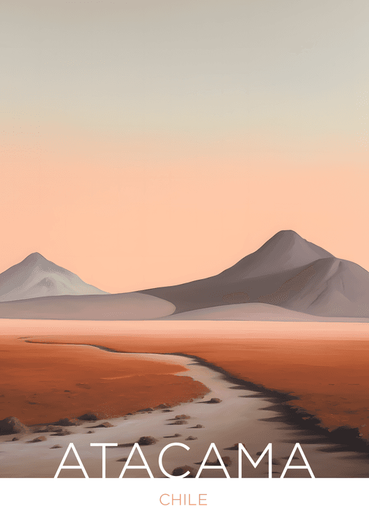 The Atacama Desert - Chile - Tempera Painting Technique