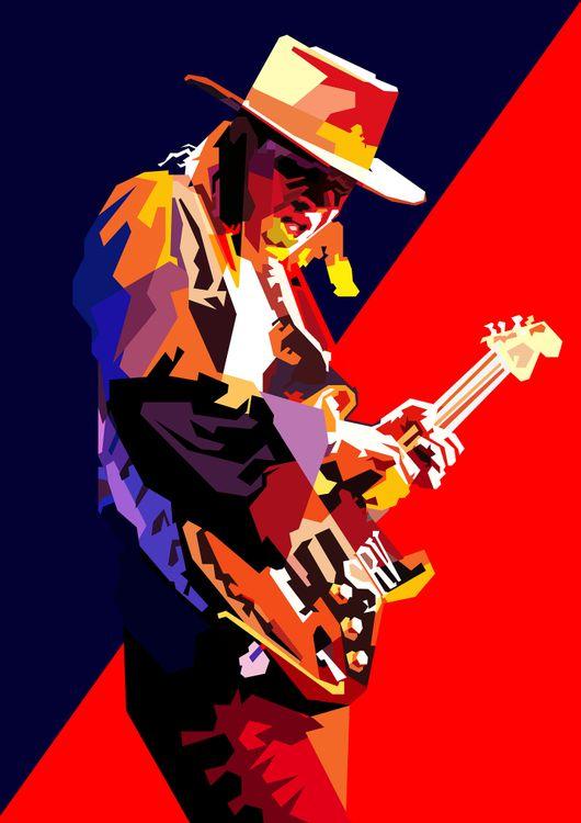 Stevie Ray Vaughan Rock Blues Pop WPAP 