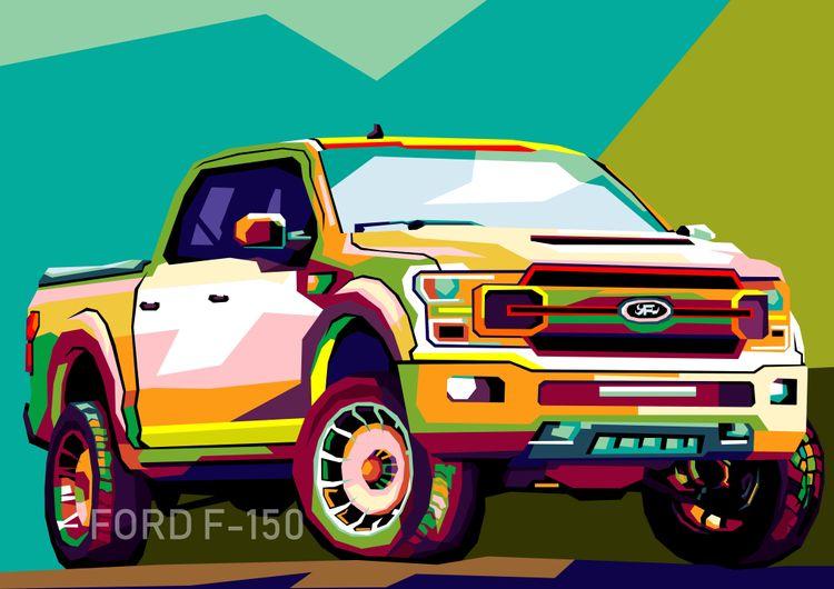 Amazing illustration truck car Ford F150