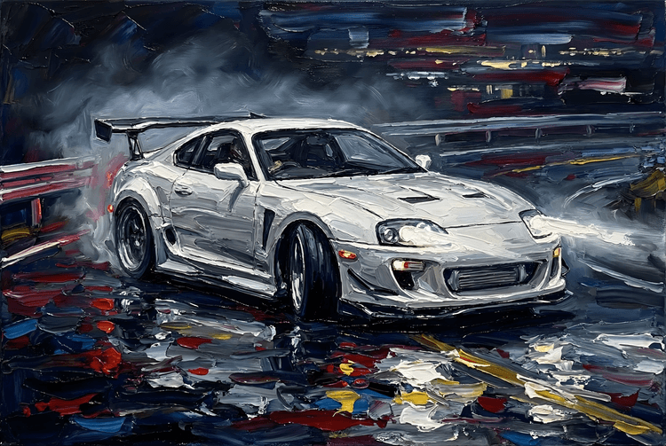 Toyota Supra Night Drift Impasto