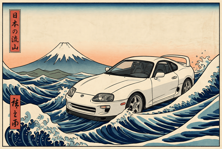 Toyota Supra Great Wave Ukiyo-e
