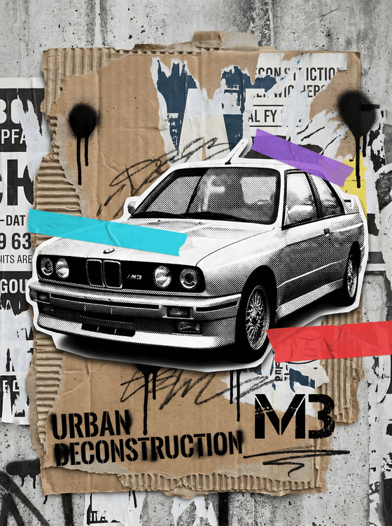BMW E30 Urban Deconstruction Collage