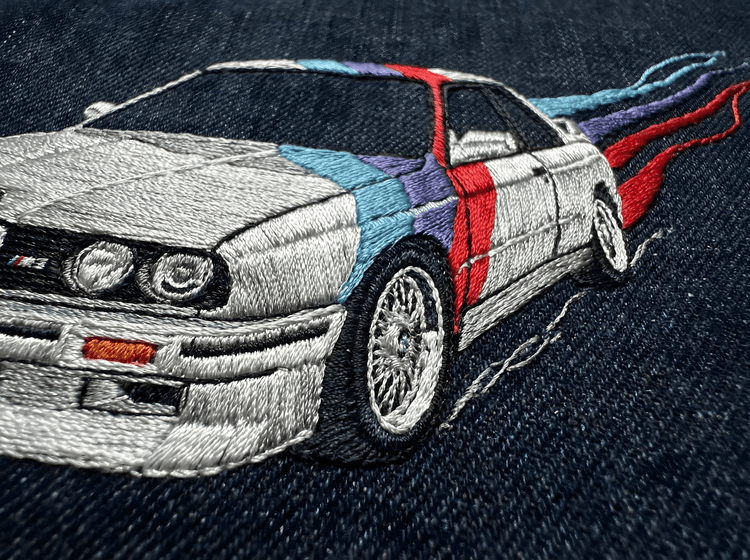 BMW E30 M3 Denim Embroidery