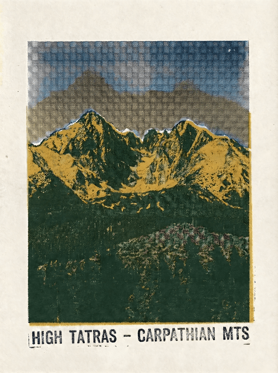 High Tatras Carpathian Mountains Vintage Poster