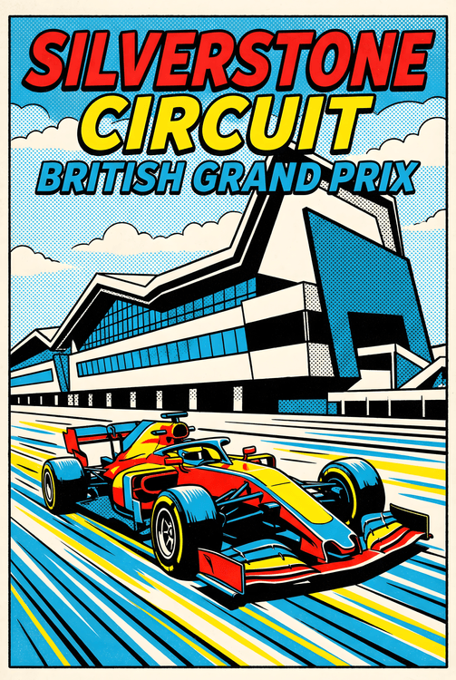 Silverstone Speed: British Grand Prix Pop Art