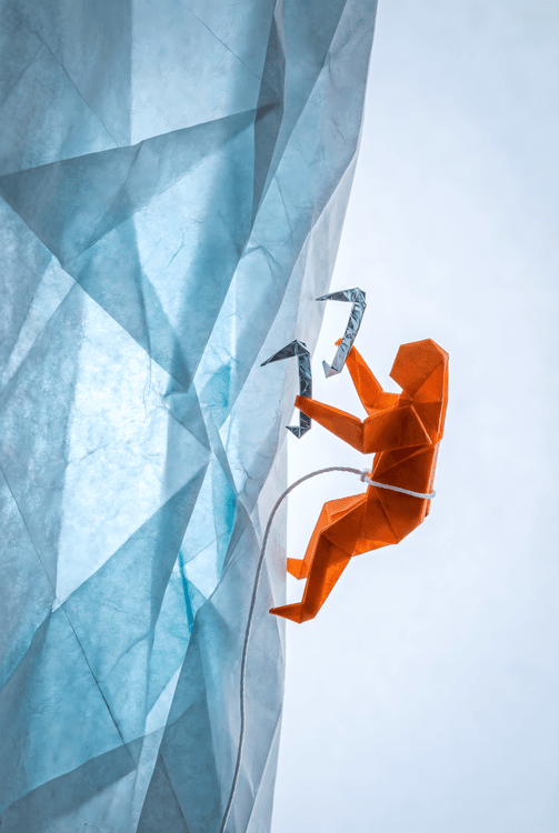 Paper Peak: The Origami Ice Climber