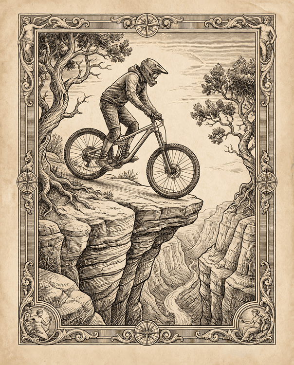 The Modern Pioneer: Grand Canyon Mountain Biking Engraving