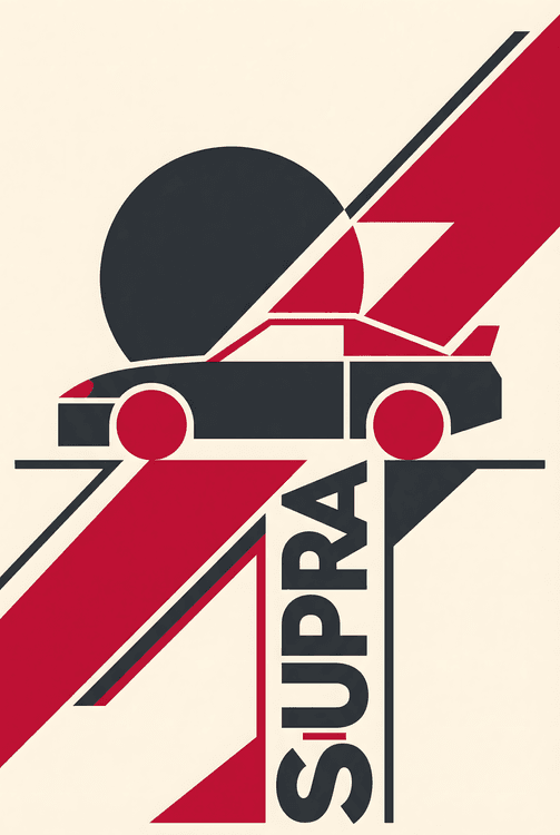 Supra A80 Geometric Minimalist Poster