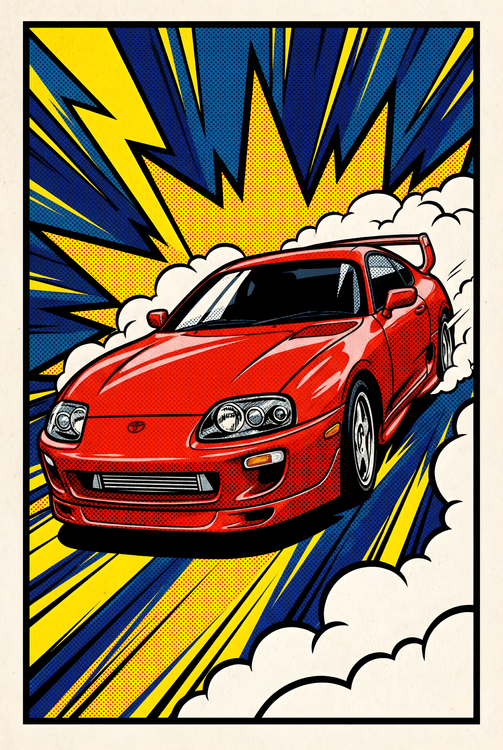 Supra A80 Comic Book Drift