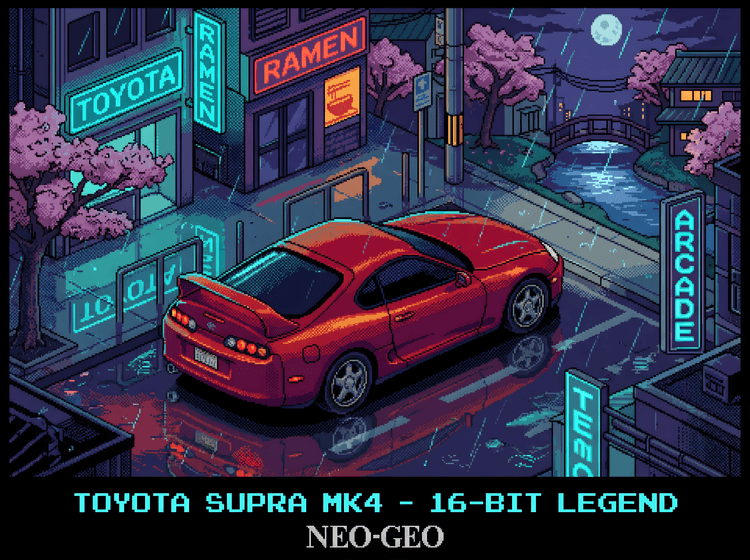 Toyota Supra MK4: 16-Bit Neo-Geo Night