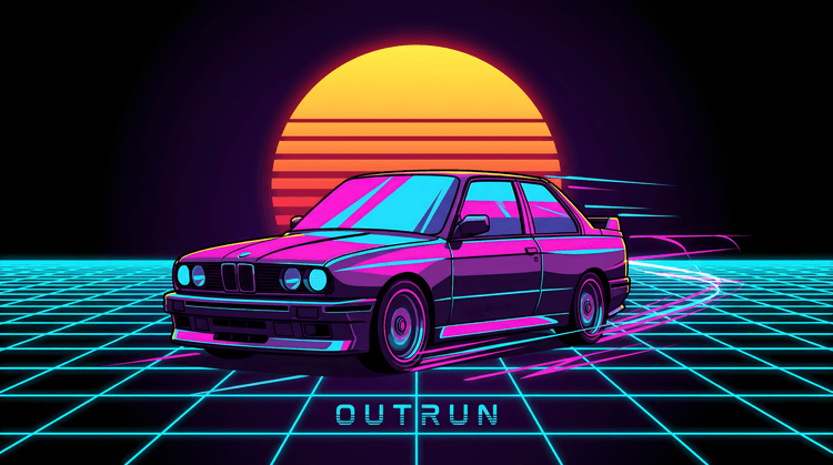 BMW E30 M3: Neon Outrun Pulse