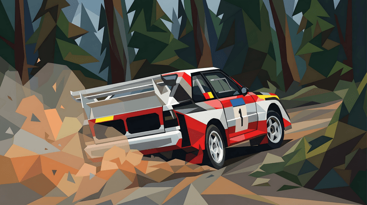Audi Quattro S1: Low Poly Forest Rally