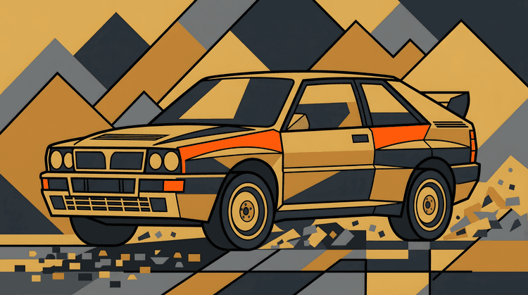 Lancia Delta Integrale: Geometric Mountain Rally