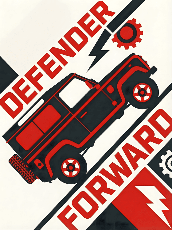 Defender Forward Constructivist Poster