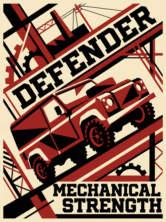 Mechanical Strength Defender Constructivist Art