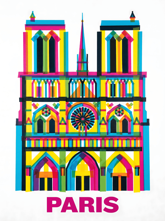 Notre-Dame de Paris Pop Art Facade