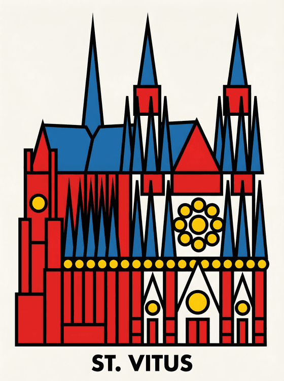 St. Vitus Cathedral Geometric Abstract